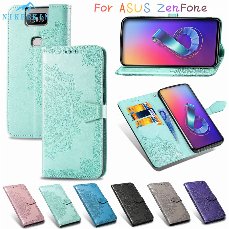Кожаный чехол-подставка для Asus Zenfone ZS670KS ZS661KS ZB633KL ZS660KL ZB631KL ZS630KL ZS620KL ZA550KL Магнитный