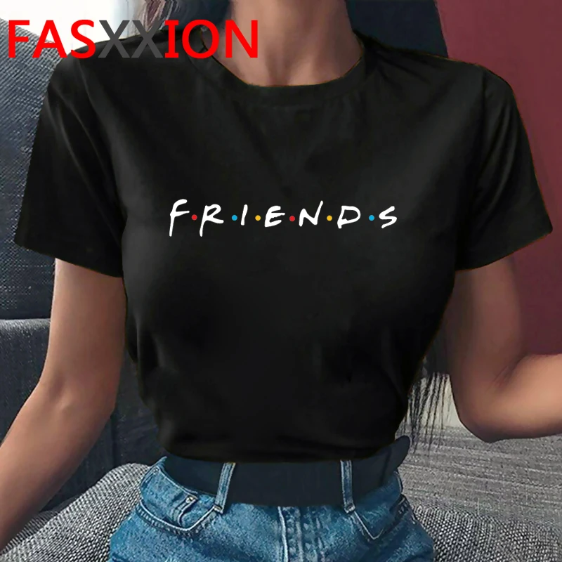 Casual Top Tees Tshirt Tv-Show Funny Harajuku 90s Anime Female Friends Fashion Women