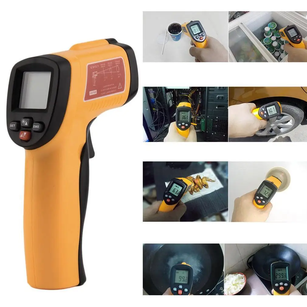 50~ 1150 °C Бесконтактный lcd ИК лазерный Инфракрасный цифровой термометр температуры RJ
