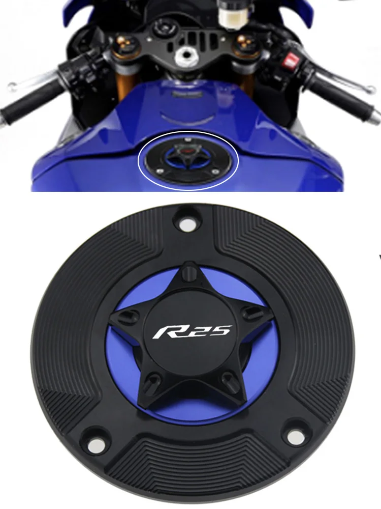 

For YAMAHA YZF R25 R3 2014 2015 2016 2017 2018 Motorcycle Keyless Fuel Tank Gas Cap Cover