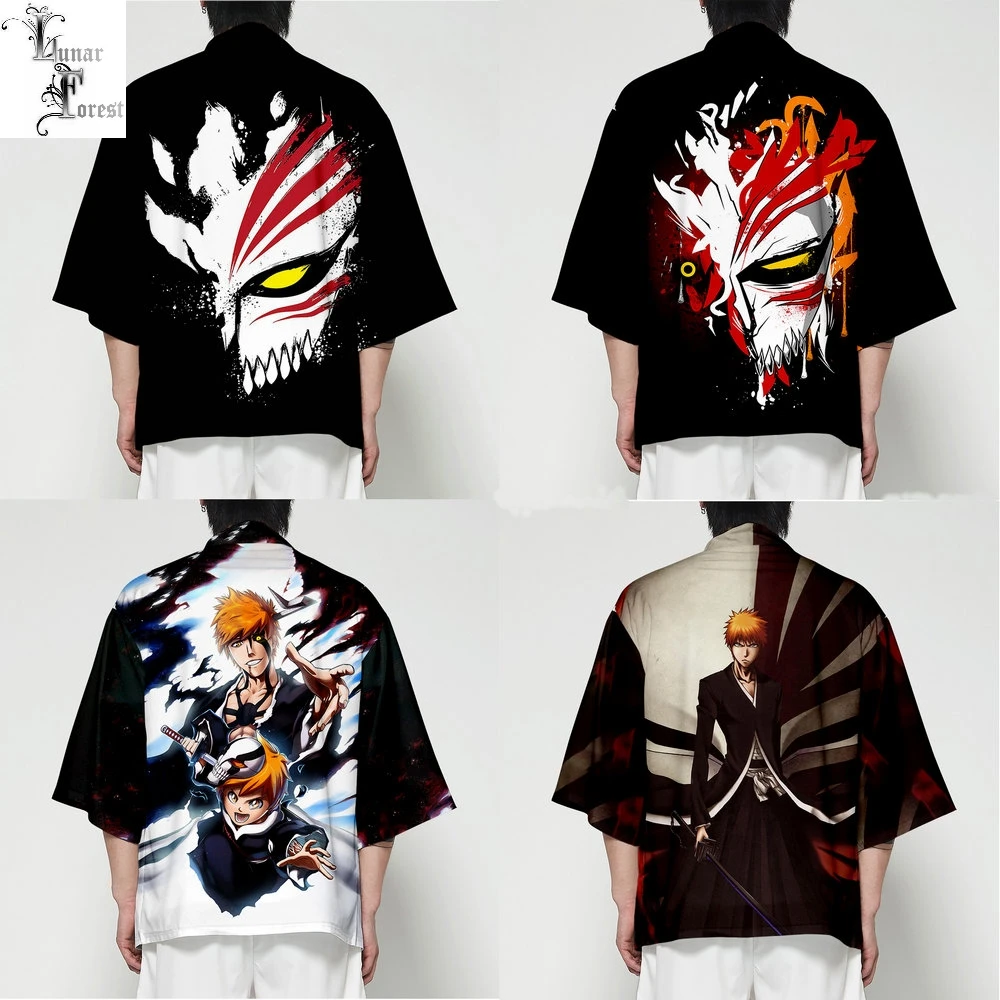 BLEACH японское кимоно с 3D принтом Haori Yukata косплей для женщин/мужчин модная летняя