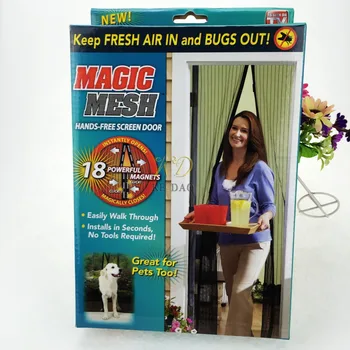 

Direct Selling Magic Mesh Magnetic Yarn Door Curtain Automatic Closed Curtain Good Quality Magic Mosquito Net Door Curtain