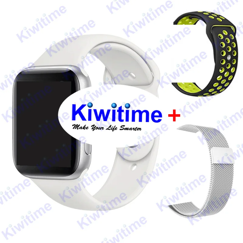 KIWITIME IWO 11 gps Bluetooth умные часы 1:1 Смарт часы 44 мм чехол для Apple iOS Android сердечного ритма кровяное давление IWO 10 Обновление - Цвет: Silver A2 B2 C2