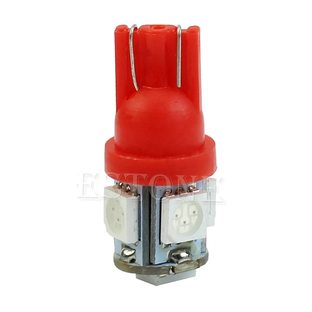 T10 5050 5 светодиодный SMD 194 168 W5W красная ксеноновая лампа с клиновидным цоколем