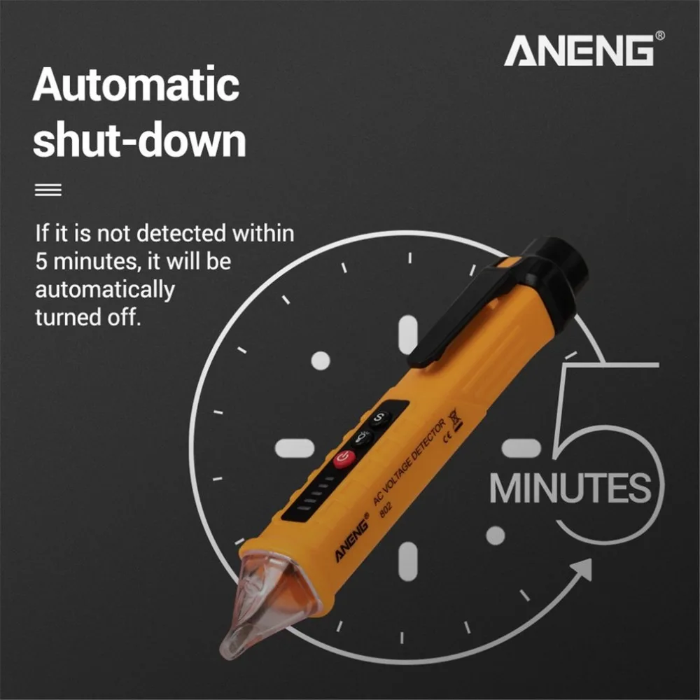 ANENG VD802 Non-Contact AC Voltage Electric Tester Pen Induction Test Pencil With LED Light Electric Detectors Tester 12~1000V