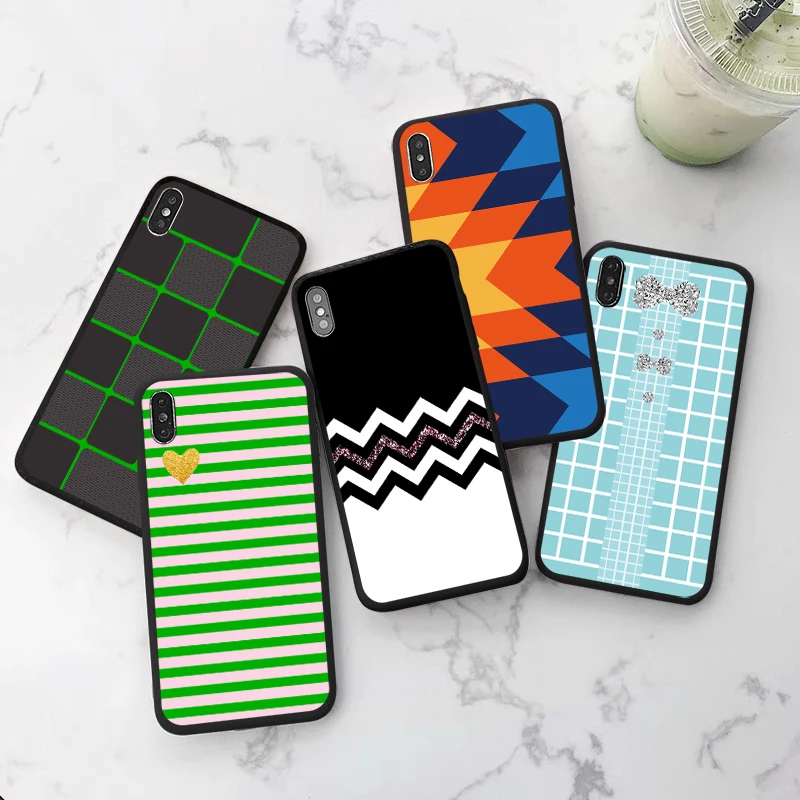 

Abstract Soft Silicone Phone Case For iPhone XS MAX XR 7 6 6S 8 Plus X Matte Back Cover For iPhone XS MAX 5 5s SE
