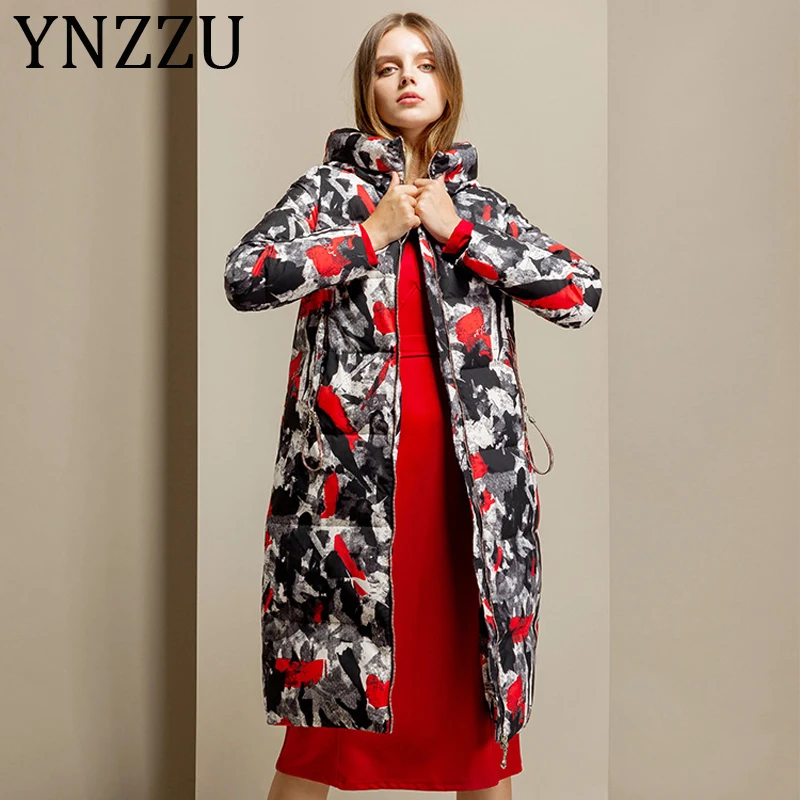 YNZZU высокое качество 2019 Зимние Повседневные камуфляжные женский пиджак с
