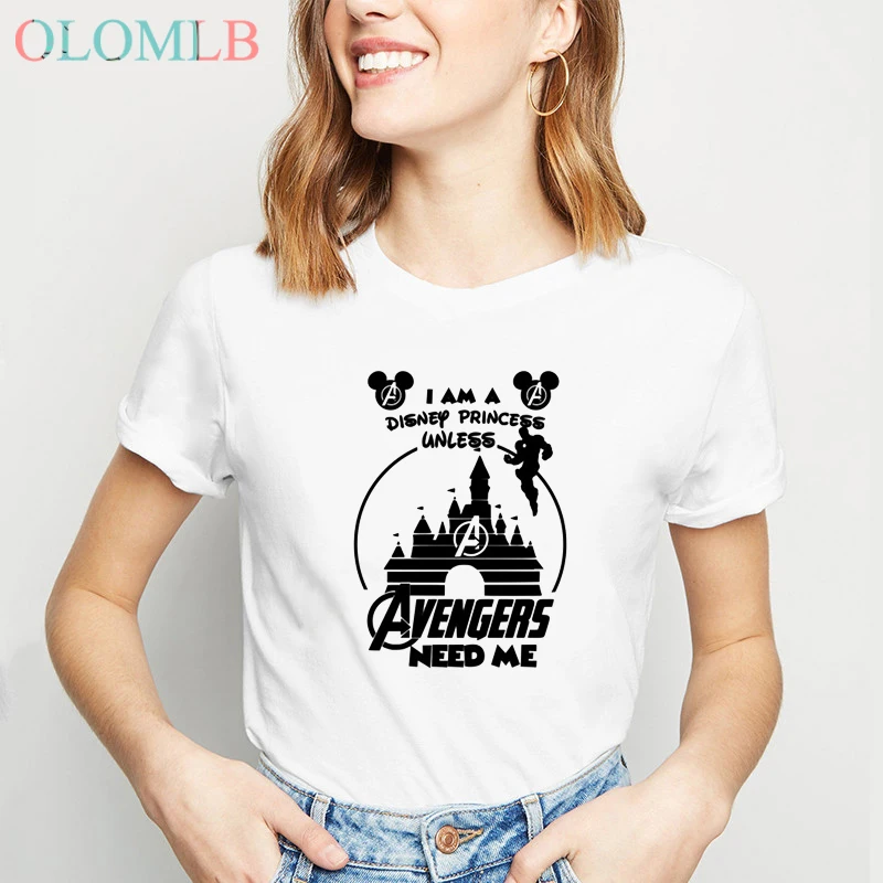 

Marvel Avengers Endgame T Shirt Women Superheroes Marvel Comics iron Man Vacation T-shirt The Avengers Need Me female tops tee