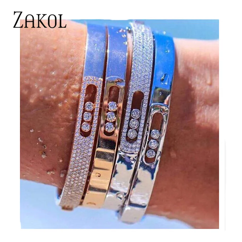 ZAKOL модный роскошный браслет для мам белый с кубическим цирконием свадьбы новый
