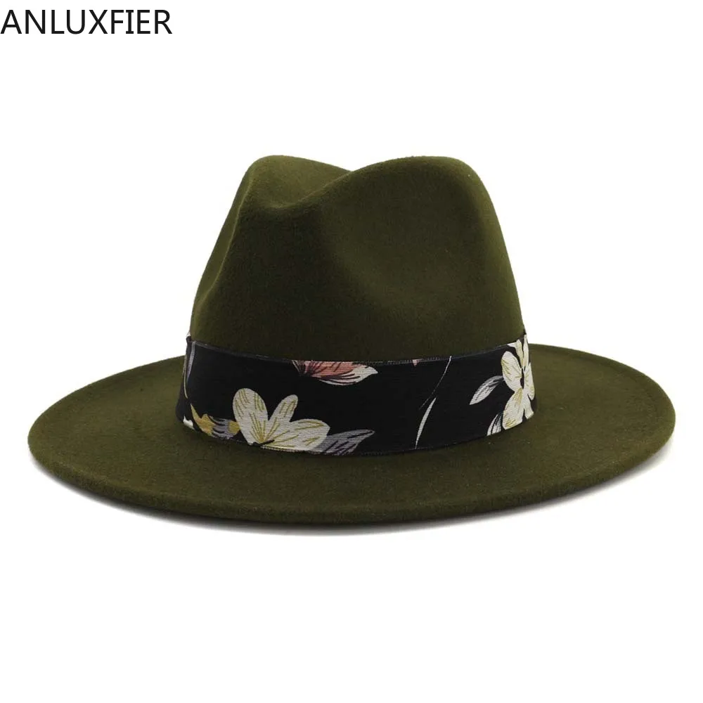 

H7565 Fall Winter Ladies Korean Fedoras Hat Women Flat Eave Wool Felt Jazz Cap Female Fashion Elegant Casual Retro Vintage Hats