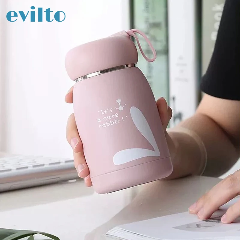 cheap 330ml Thermos Bottle Stainless Steel Thermo Cup Vacuum Cups One Touch Thermomug Water Bottle Vacuum Flasks Coffee Mug Thermal