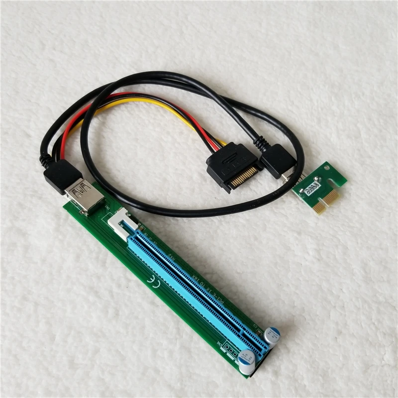 USB 3.0 PCI E Express Cable 6Pin Graphics Card 1x to 16x Extender Riser Board Adapter with SATA for BTC Miner DIY|Компьютерные