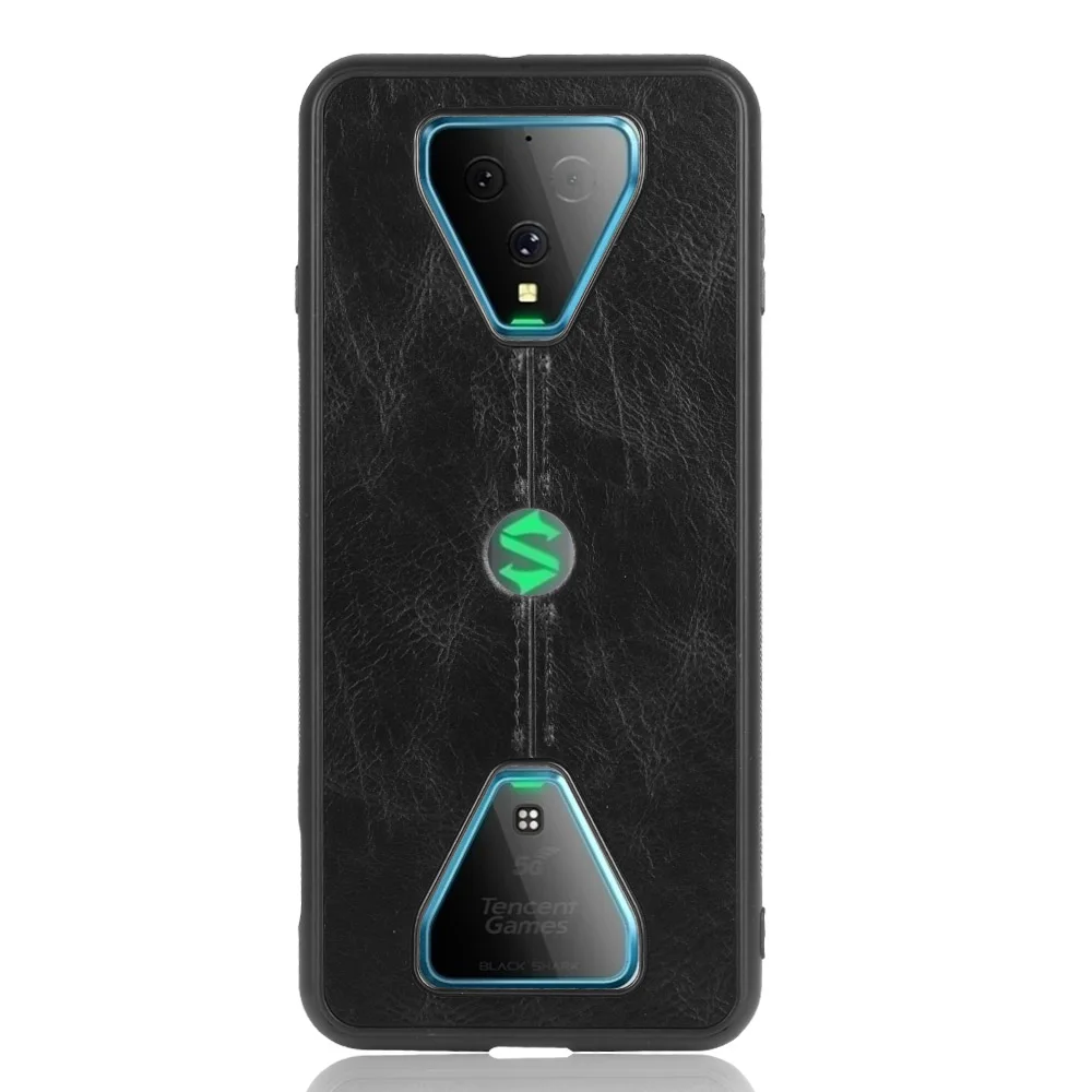 Premium PU Leather Phone Case with Suture Soft Edge for Xiaomi Black Shark 3 Pro