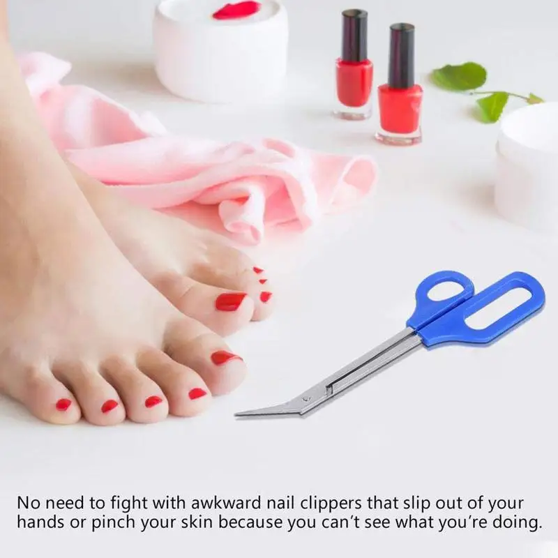 

1 Pc Long Handle Toenail Scissors Cuticle Scissors Nipper Trimmer Cutter Nail Art Clipper (Dark Blue)