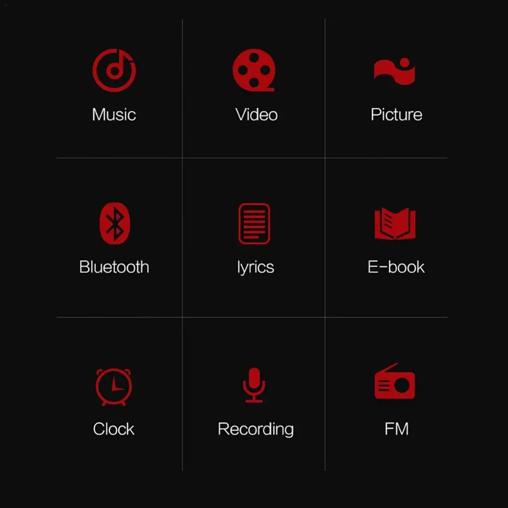 MP3 плеер Bluetooth 5 0 с 2 дюймовым сенсорным экраном 16 Гб HiFi встроенный динамик