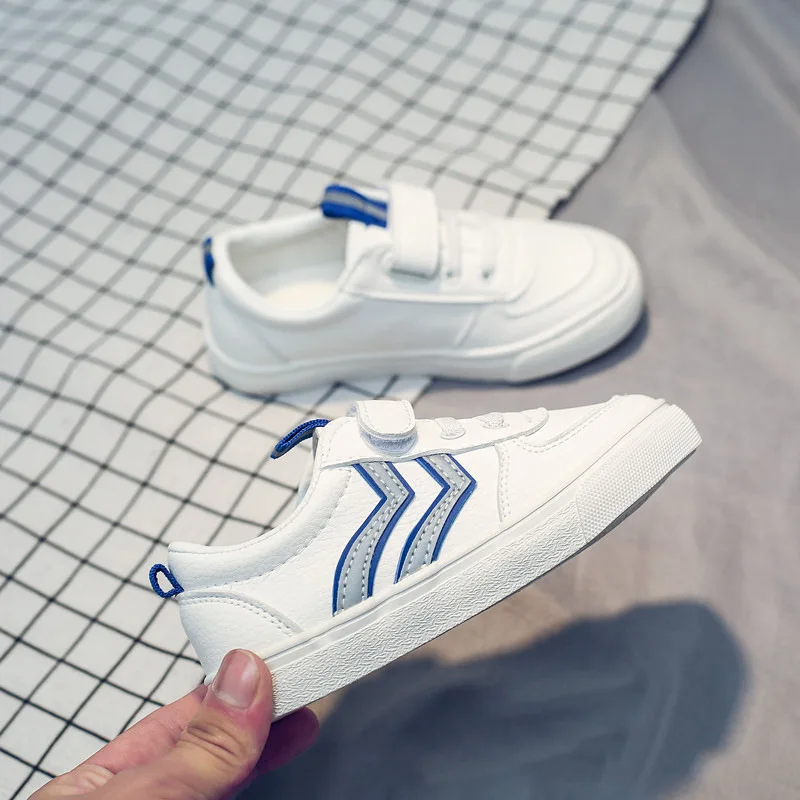 

Crayon CHILDREN'S Shoes Spring New Style 2020 Children Night Reflective White Shoes Casual Shoes Versatile Skate Shoes