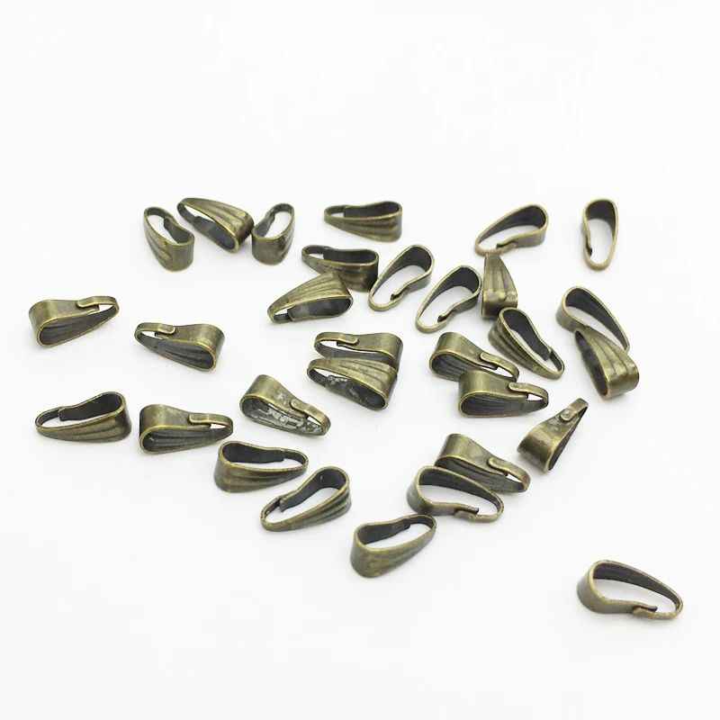 

100pcs/lot Pendant Clips Pendant Clasps Pinch Clip Bail Pendant Connectors for DIY Jewelry Necklace Findings Accessories