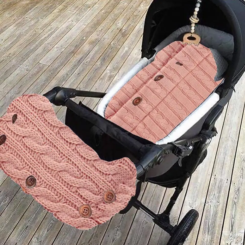 Warm Baby Blanket Soft Baby Sleeping Bag Footmuff Cotton Knitting Envelope Newborn Swadding Wrap Stroller Accessories Sleepsacks