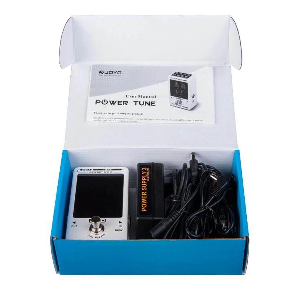 JOYO Guitar Pedal Tuner Power Tune Tuner Pedal  2 in 1 Guitar Power Supply and Tuner True Bypass Musical Instrument Parts JF-18R