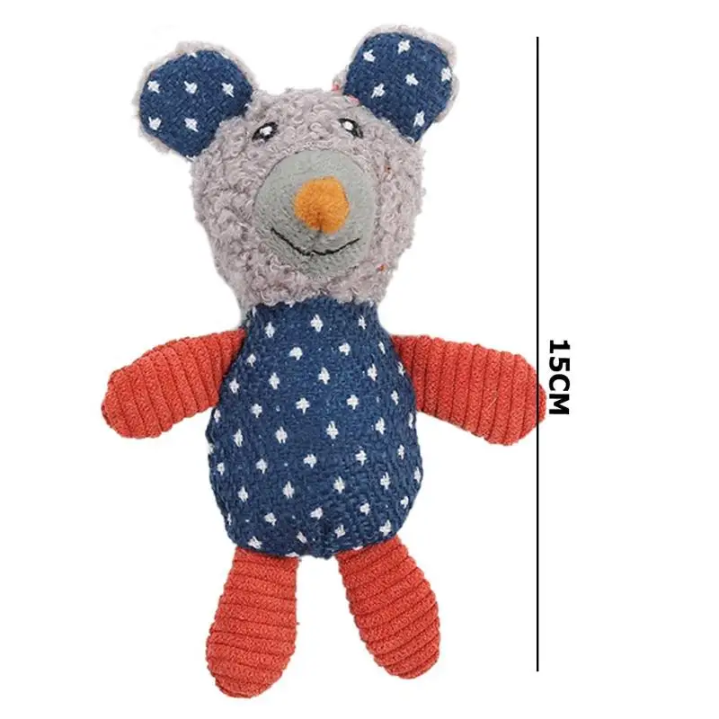 Собака Кошка плюшевая игрушка износостойкая овчина птица лягушка медведь в форме грызет игрушка жевательная игрушка котенок щенок интерактивные материалы - Цвет: Bear