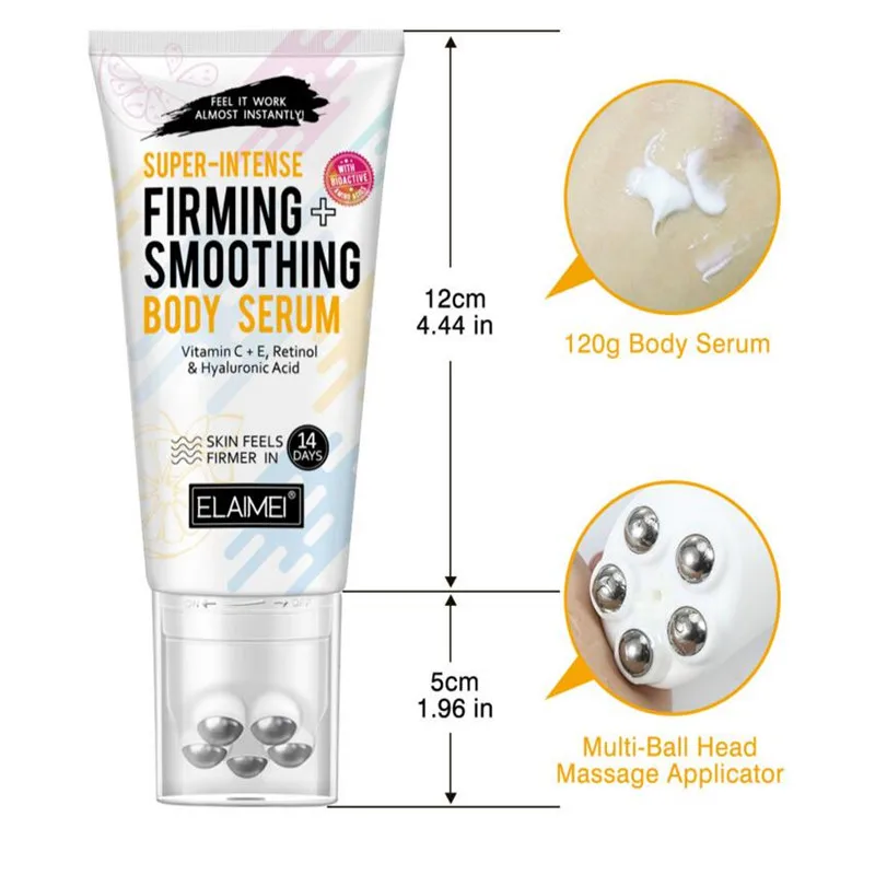 ELAIMEI 3D Women Slimming Cream Firming Elastic Rolling Beads Massage Slim Cream for Whole Body