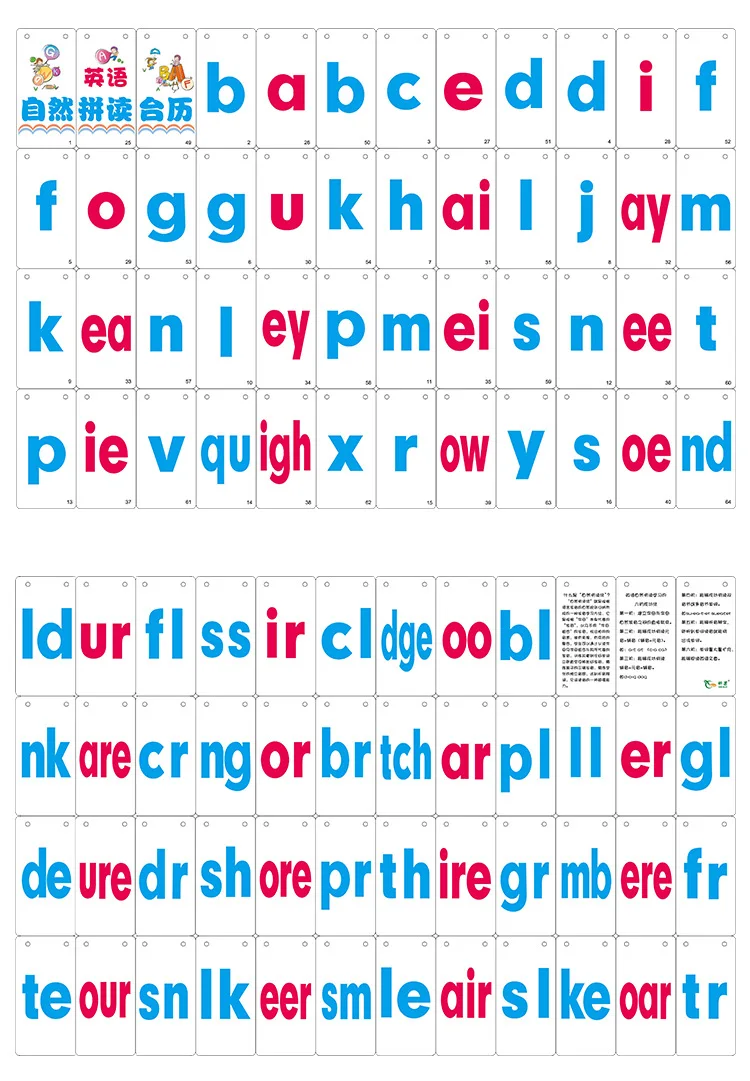 69 лист/набор английский Phonics орфография Настольный календарь ребенок учится английский текстовая карта для детей обучение учим английский книга