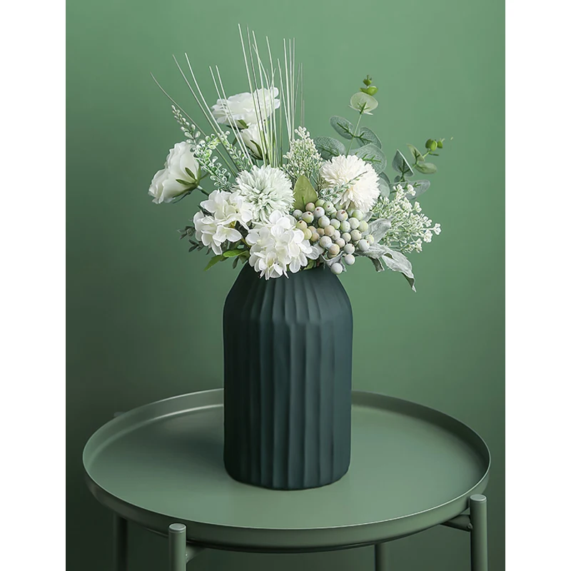 Nordic Origami ceramic vase Morandi color creativity Dry flower vase Flower Pot Flower Arrangement Container Home Decoration