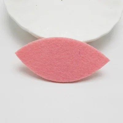 Korean Pink 100 шт. 7 см Форма уха войлочная ткань коврик аксессуары патч войлочный коврик ткань цветок аксессуары дети шпилька аксессуары DIY ювелирные изделия - Цвет: Korean Pink