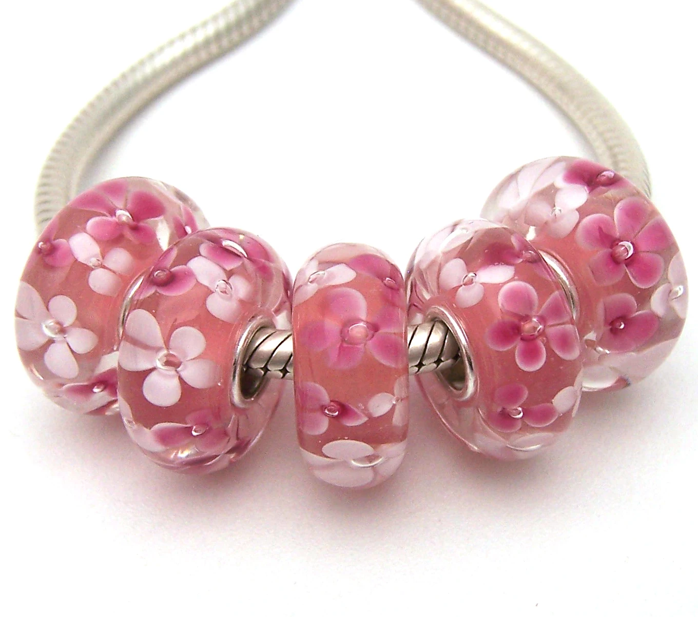 

JGWGT 1523 5X 100% Authenticity S925 Sterling Silver Beads Murano Glass beads Fit European Charms Bracelet diy jewelry Lampwork
