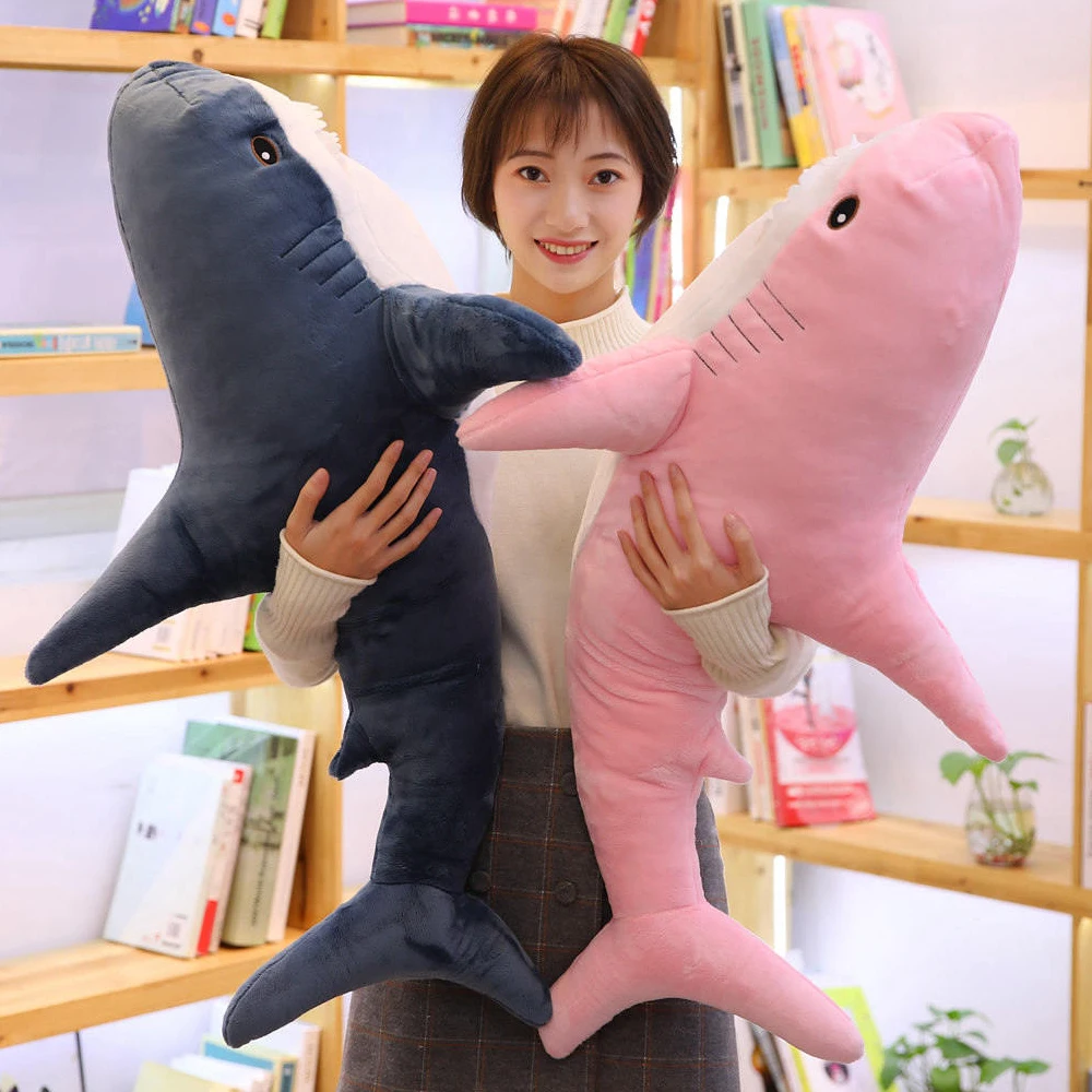 Super Huge Plush Shark Toy Soft Stuffed Speelgoed Animal Reading Pillow for Birthday Gifts Cushion Doll Gift For Children