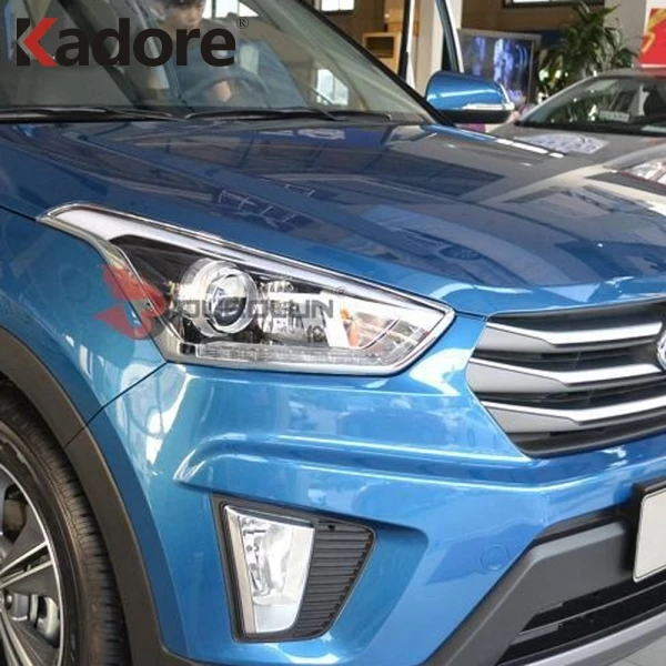 Для hyundai Cantus Creta ix25- хромированная накладка на голову, передний бампер, накладка на фары, автомобильные аксессуары, Стайлинг автомобиля
