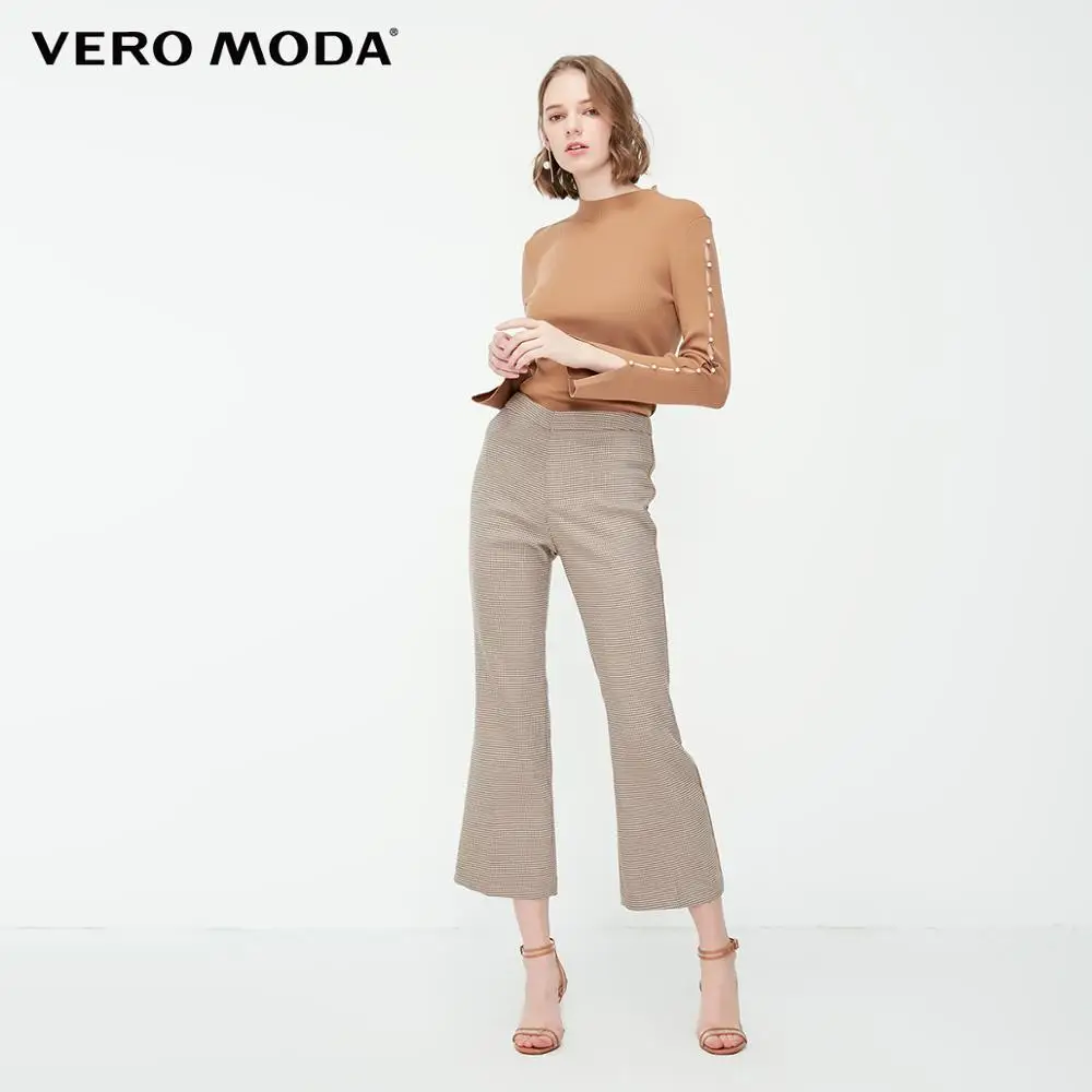 Vero Moda женский базовый приталенный свитер с искусственным жемчугом | 319124528 - Цвет: E10 Caramel camel s