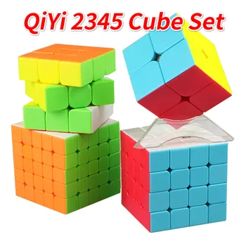 

CUBE Bundle Gift Box Qiyi Gift Pack Magico Cubo Set 2x2x2 3x3x3 4x4x4 5x5x5 Cubo Magico Speed Puzzle Kid Toys for Children Boys