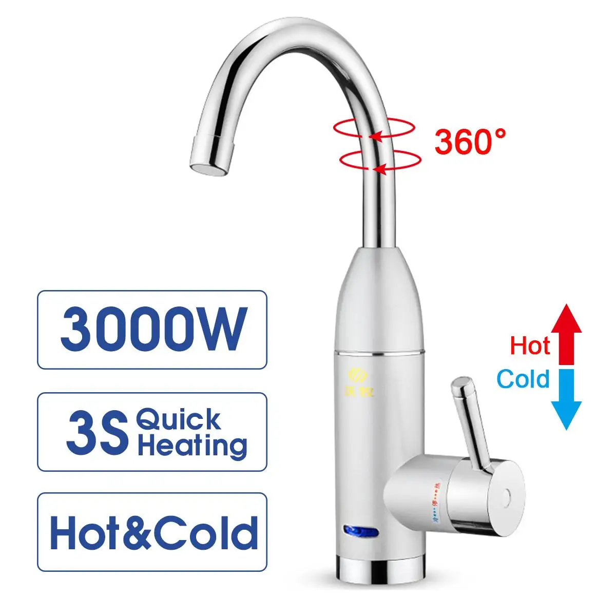 

3000W Instant Electric Water Heater Faucet Fast Heating Kitchen Faucet Instantaneous Water Heater For Winter Cooking Washing