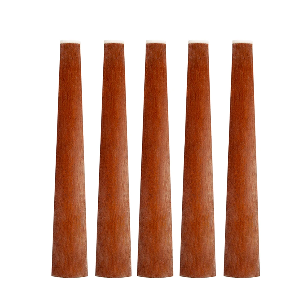 

5pcs Redwood Violin Fingerboard Headplate Sheet Material for 4/4 Violin Parts