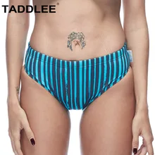 Taddlee фирменные купальники женские плавки Плавки бикини с высокой талией купальные костюмы с 3D принтом классическая одежда для плавания с полным покрытием