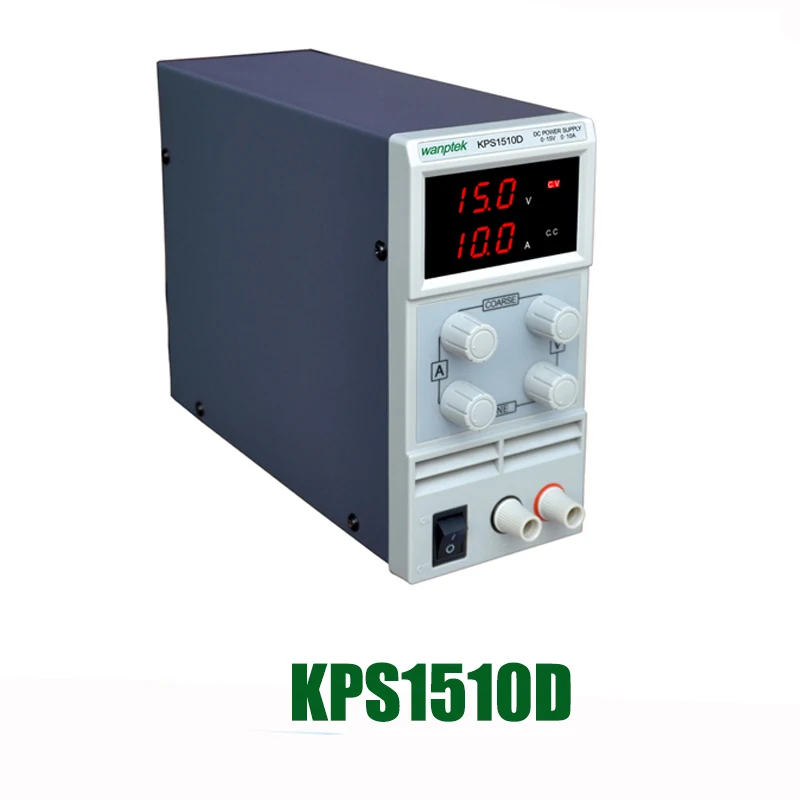 

KPS1510D Adjustable High precision double LED display switch DC Power Supply protection function 15V10A 110V-230V 0.1V/0.01A EU