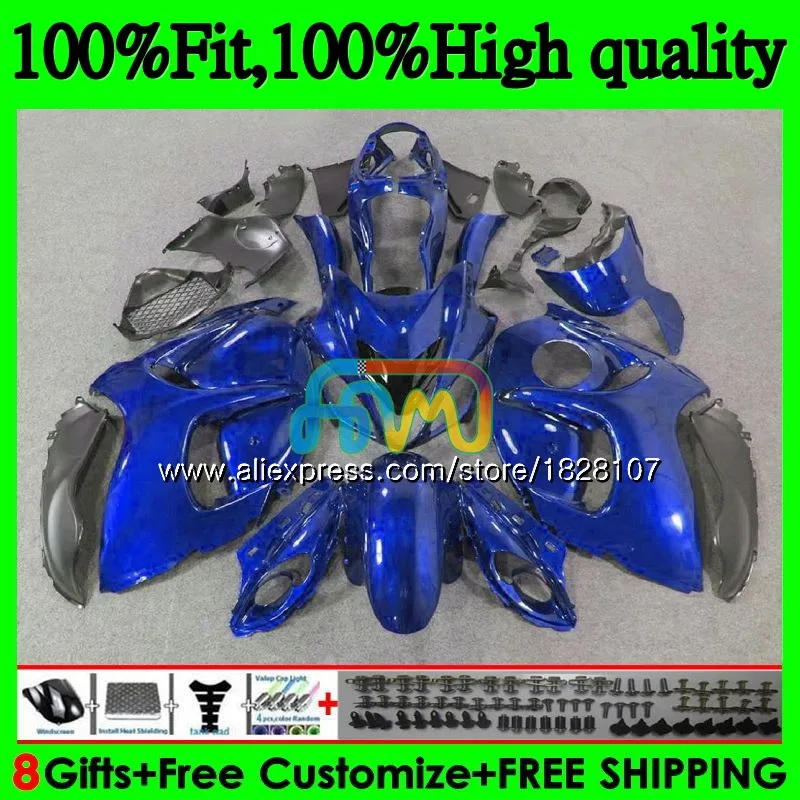 Инъекции для SUZUKI Hayabusa GSXR1300 08 09 все синий по доступной цене, 10, 11, 12, 56BS. 58 GSX-R1300 GSXR 1300 2008 2009 2010 2011 2012 обтекатель - Цвет: No. 1
