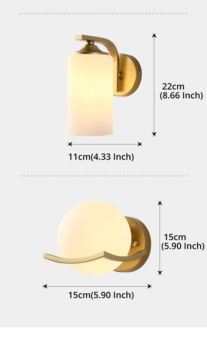 Бесплатный E27 светильник-источник) скандинавский светодиодный настенный светильник из матового стекла, настенные светильники для гостиной/спальни, светильник s, настенный светильник, железный wandlamp