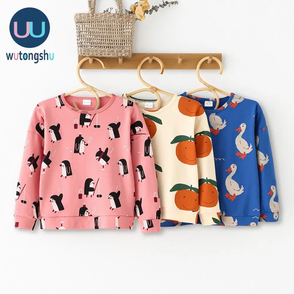 

Fashion Kids Sweaters One Piece Organic Cotton Autumn Boys Girls Animal Print Sweatshirts Winter Baby Child Outwear Clothes Tops