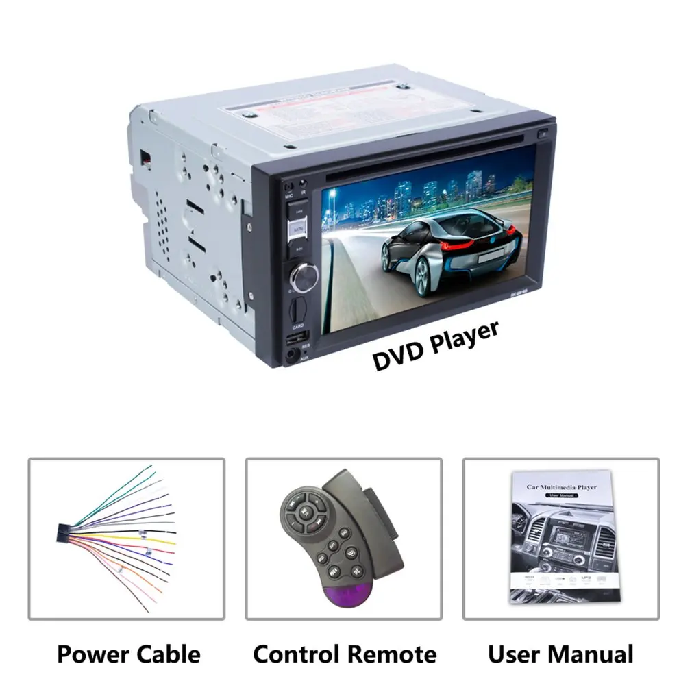 

6.2-inch RK-6618B 2DIN Car Multimedia Player Steering Wheel Control FM Radio wireless Hands-free Calls Car Media Player