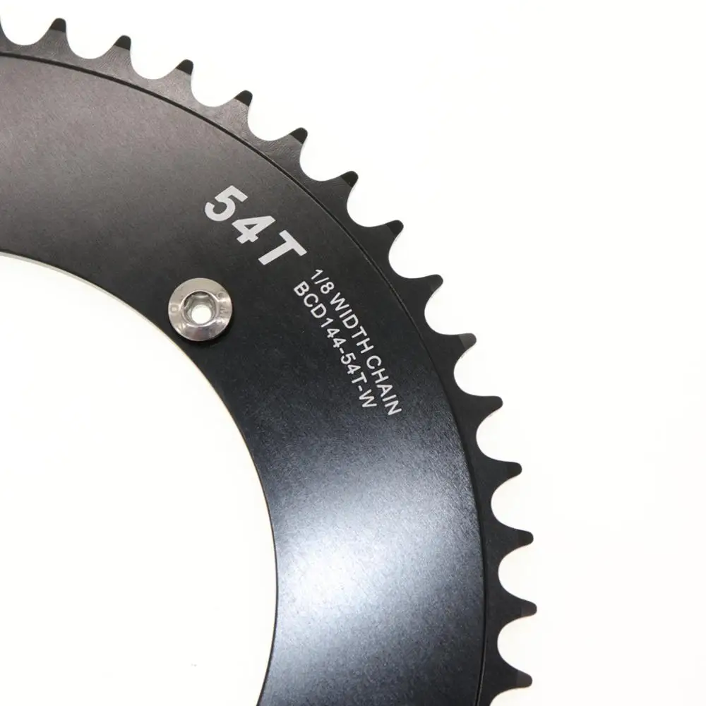 Каменная цепь 144 BCD трек велосипед fixie aero фиксированная передача круглый 42T 46T 48T 50T 52t 54 58t 60t зуб бензопилы 144bcd