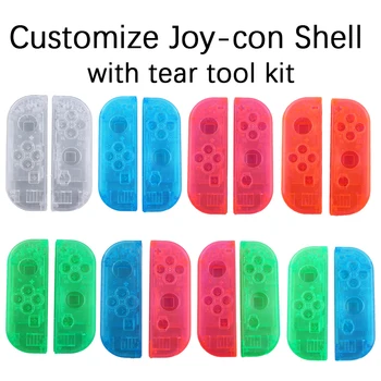 

Housing Shell Transparent Red Blue Replace Cases DIY Customized Cover for NS Nintend Switch Controller Joy-Con case