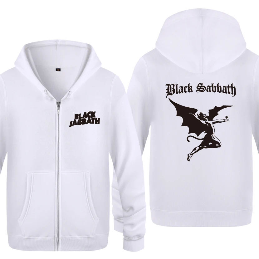 BAY HET Black Sabbath рок группа толстовки для мужчин мужская молния с капюшоном флисовые толстовки кардиганы - Цвет: BAY HET