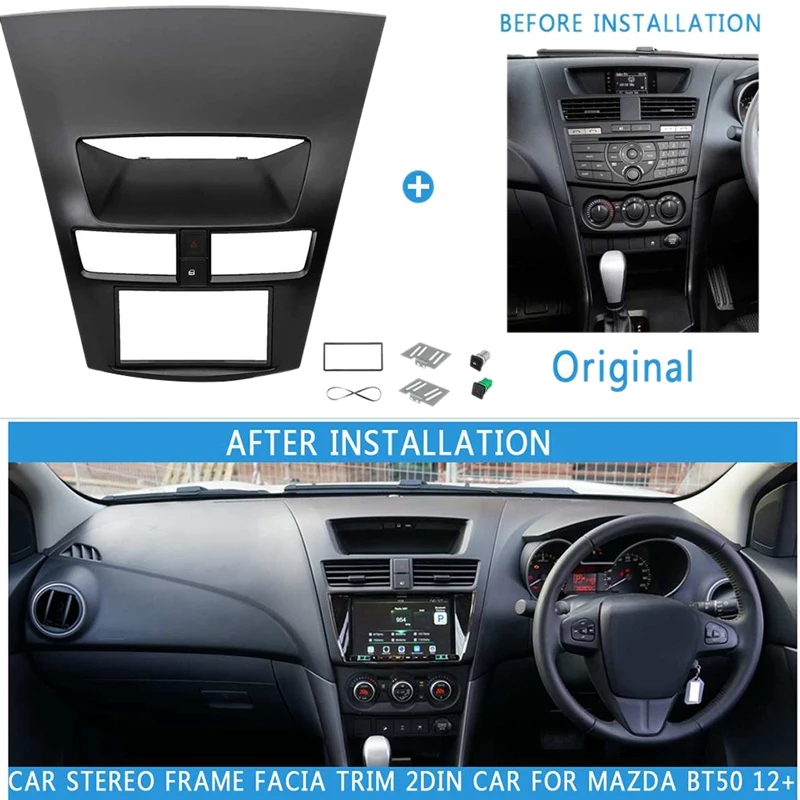 2Din стерео радио DVD панель аудио монтажный комплект для Mazda BT-50 BT50 2012 2013