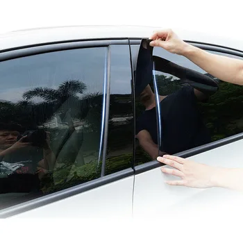 

Exterior Window Pillar Trims Door Waterproof Posts Set For Mazda 3 Axela 2014-2017