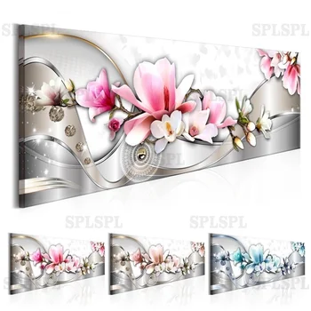 

HD Print Aesthetical Flower Canvas Painting Magnolia Pattern Posters Prints Wall Art pictures for Living Room Bedroom Decor