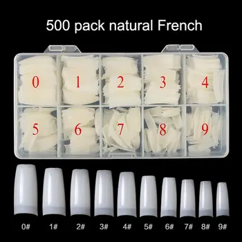 

French Natural Light Boxed Full Patch Half Patch Beauty Makeup Fake Nail Cover