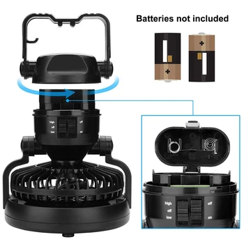 

Portable 18led Camping Lantern With Ceiling Fan Hurricane Emergency Survival Kit Outdoor Bright Lighting Oc31