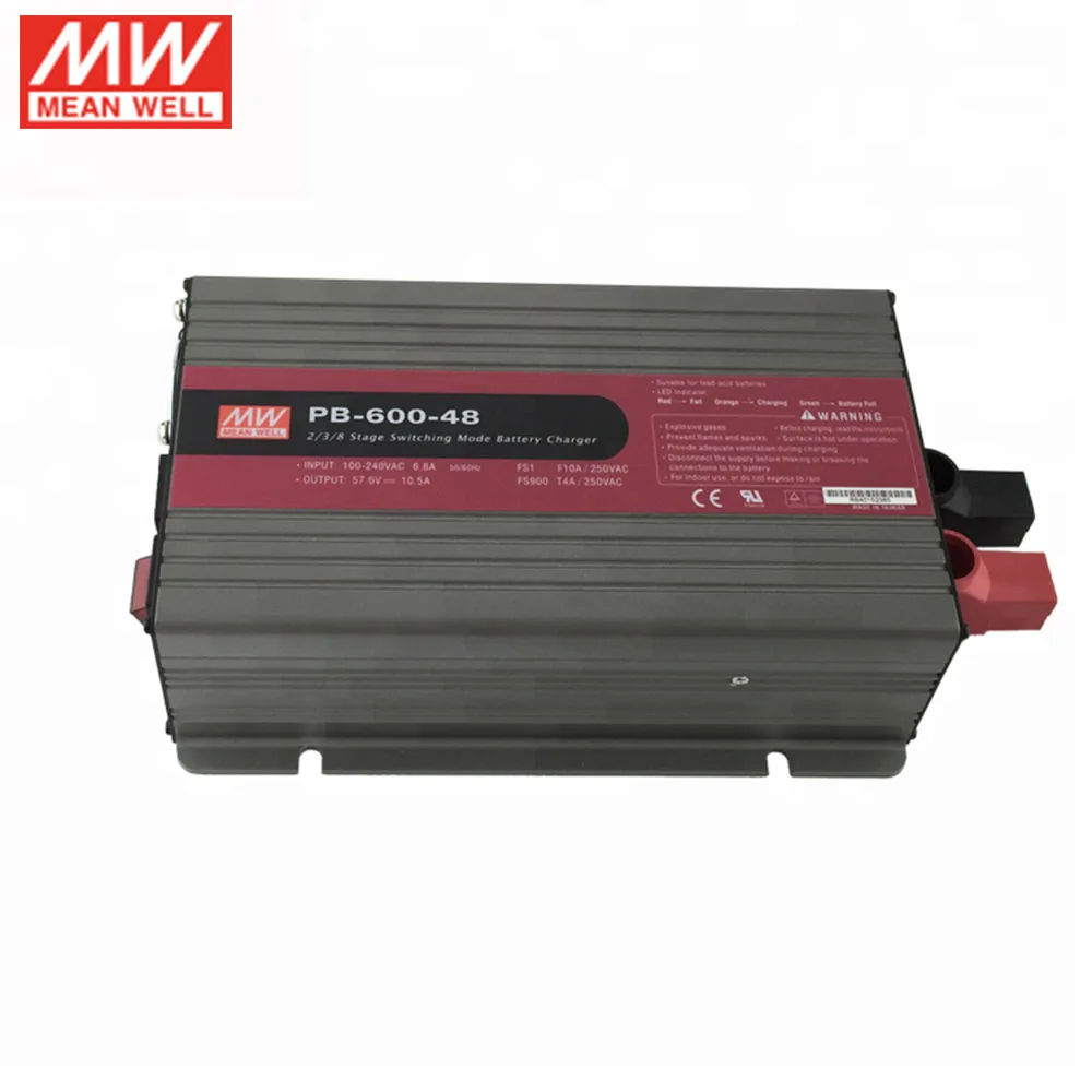 MEAN WELL 600W 57.6V 10.5A Battery Charger PB-600-48 2/3/8 stage Switching Mode Built-in active PFC | Обустройство дома